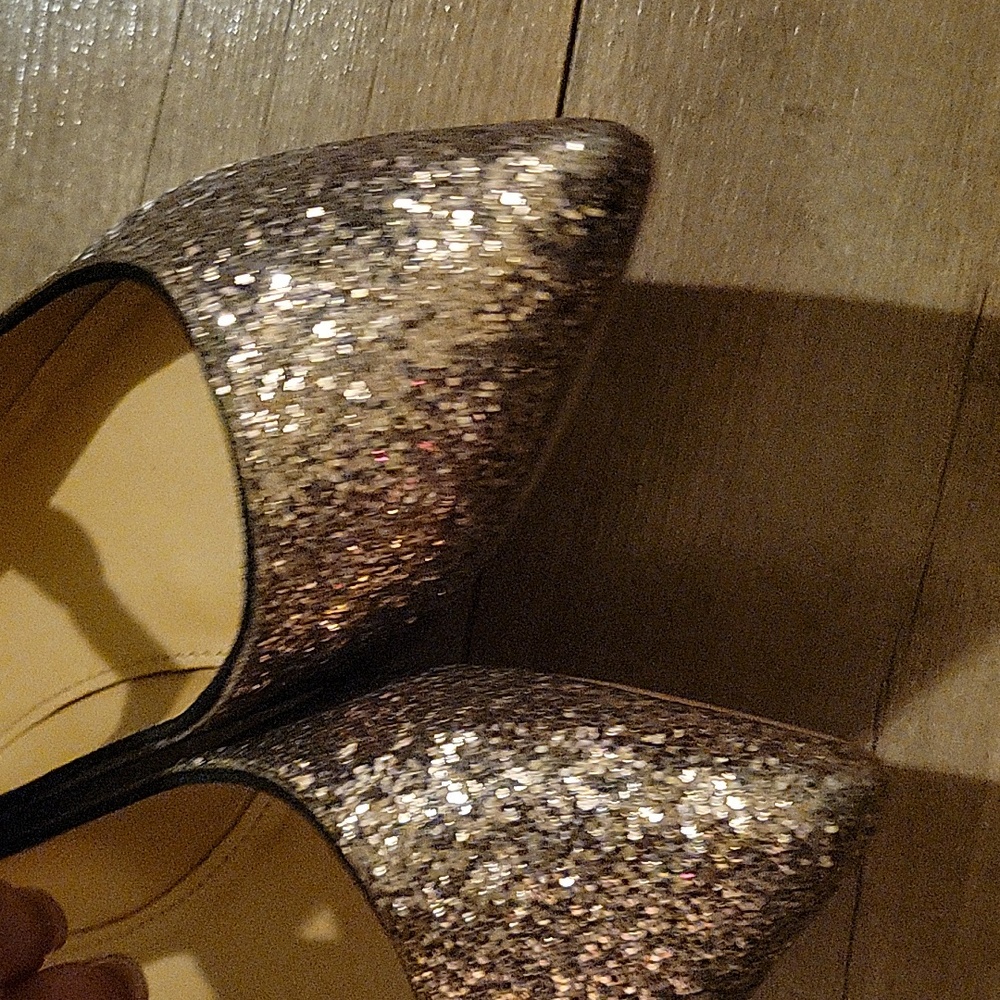 J.CREW Elegant GOLD  Glitter Mary Jane Shoes - Picture 5 of 7